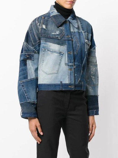 Shop Dolce & Gabbana Patchwork Denim Jacket