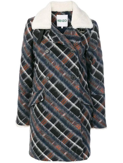 Shop Kenzo Plaid Coat