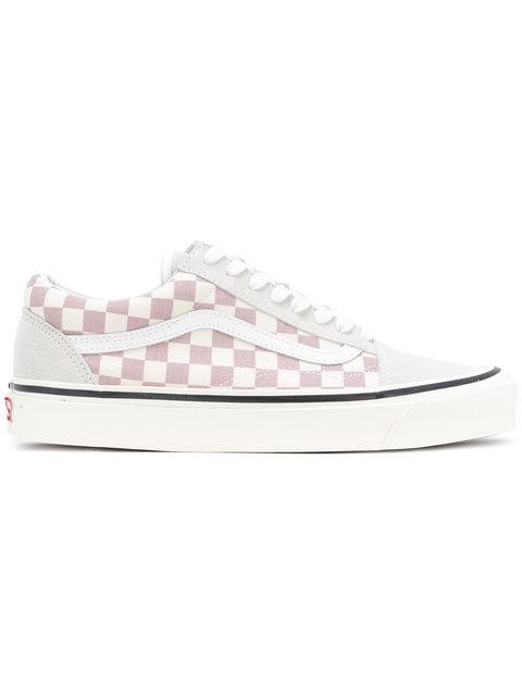 nude checkered vans