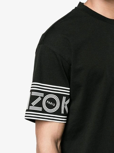 Shop Kenzo Lettering Logo Sleeve T In Black