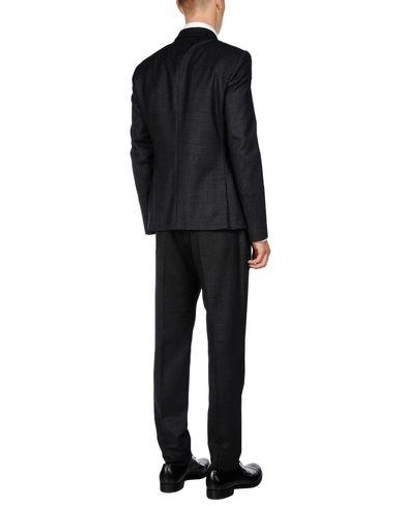 Shop Emporio Armani Suits In Steel Grey