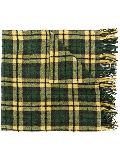Shop Our Legacy Checked Scarf In Green