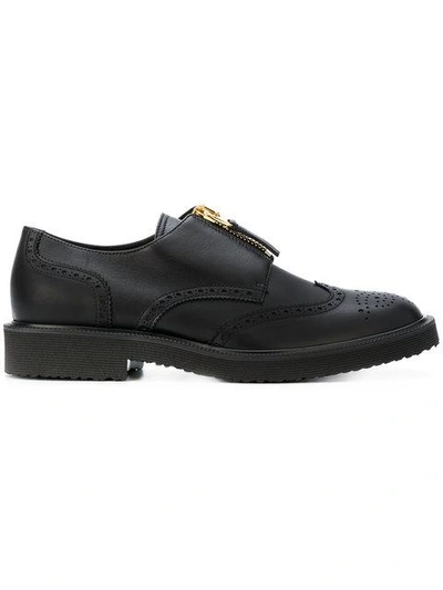 Shop Giuseppe Zanotti Manuel Zip-up Brogues In 1