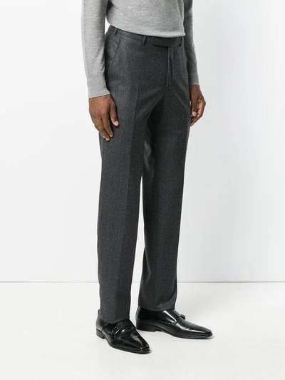 Shop Ermenegildo Zegna Tailored Trousers - Grey