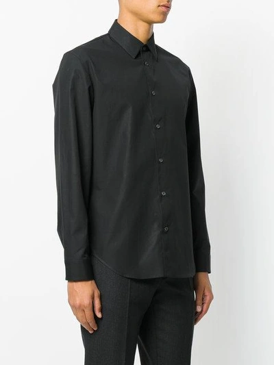 Shop Maison Margiela Classic Long Sleeve Shirt - Black
