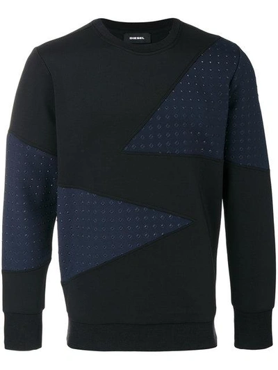 Shop Diesel Paneled Sweater