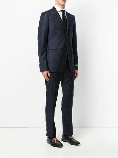 Shop Gucci Micro Dotted Suit In Blue