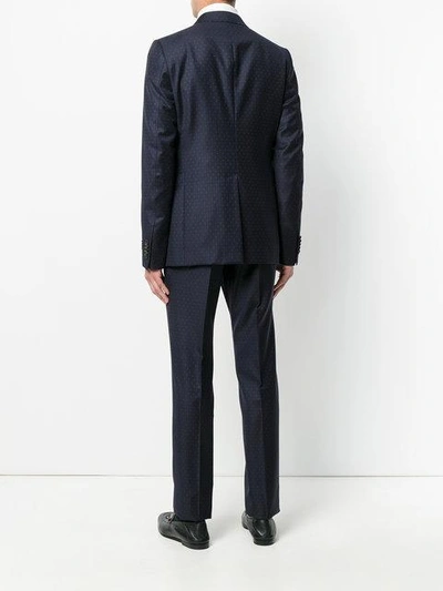 Shop Gucci Micro Dotted Suit In Blue