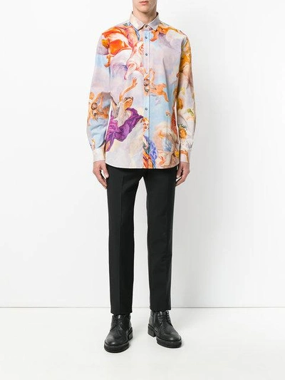 Shop Moschino Renaissance Print Shirt