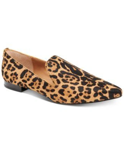 Shop Calvin Klein Women&#039;s Elin Pointed-toe Flats In Leopard
