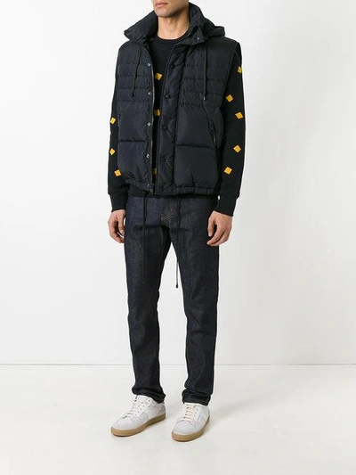 Shop Ami Alexandre Mattiussi Sleeveless Down Jacket In Black