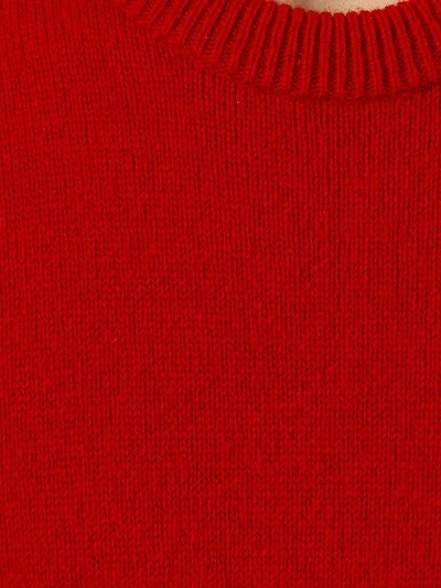 Shop Ami Alexandre Mattiussi Crewneck Sweater - Farfetch In Red