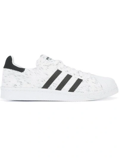 Shop Adidas Originals Knitted Superstar Sneakers In White