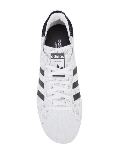 Shop Adidas Originals Knitted Superstar Sneakers In White