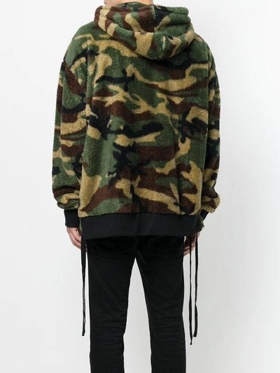 Shop Faith Connexion Hooded Camouflage Jacket - Multicolour
