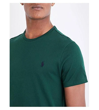 Shop Polo Ralph Lauren Custom Slim-fit Cotton T-shirt In Northwest Pine