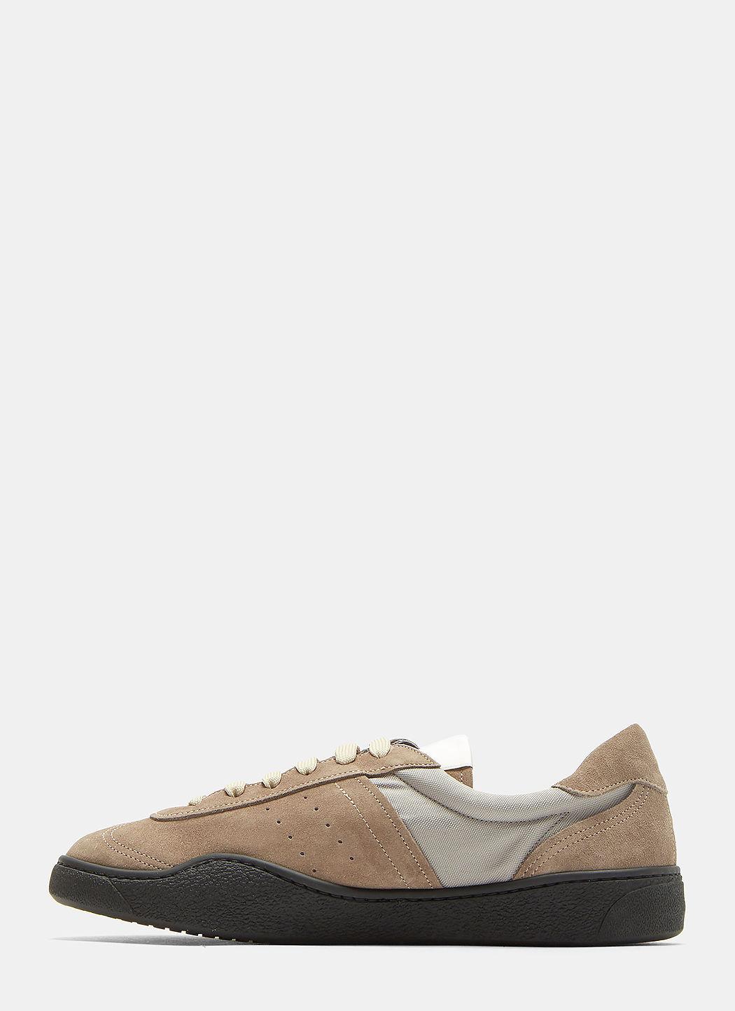 Acne Studios Lars Bi-colour Low-top Nylon And Suede Trainers In Grey ...