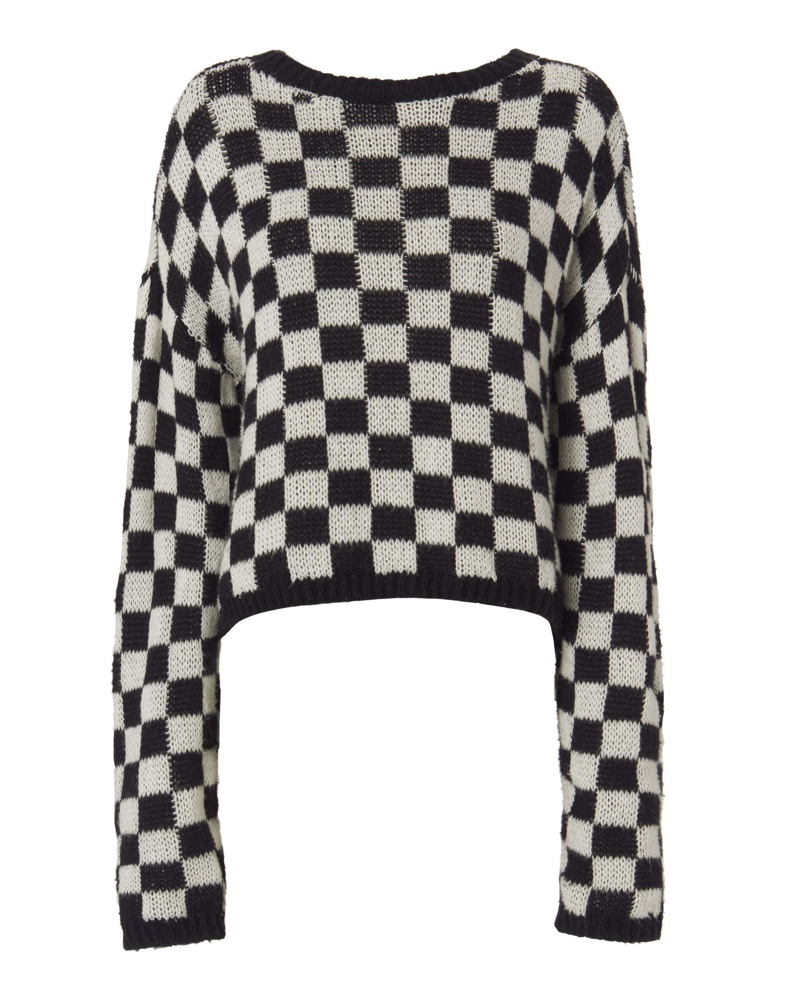 checkerboard sweater