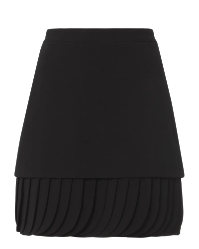 Shop Brandon Maxwell Layered Petal Hem Crepe Skirt