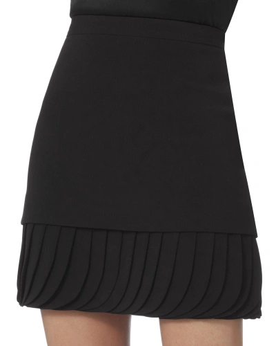 Shop Brandon Maxwell Layered Petal Hem Crepe Skirt