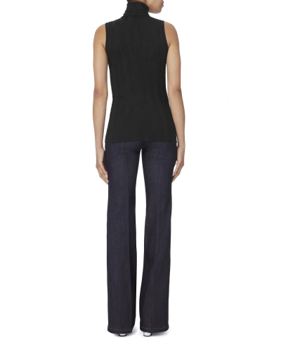 Shop Derek Lam Ribbed Sleeveless Turtleneck In Black