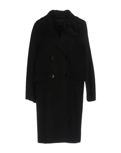 Shop Ermanno Scervino Coats In Black