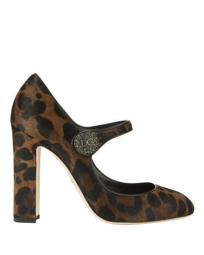 Shop Dolce & Gabbana Leopard Print Mary Jane Pumps