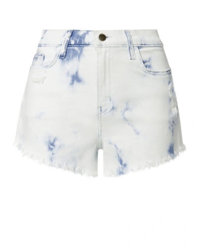 L Agence Zoe Bleached Cut Off Shorts