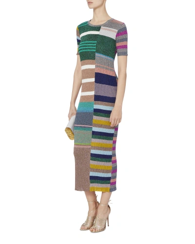 Shop Missoni Multicolor Striped Lurex Dress