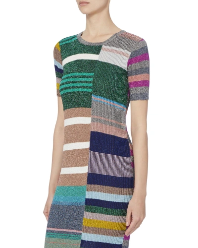 Shop Missoni Multicolor Striped Lurex Dress