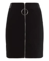 MUGLER Zip Detail Velvet Mini Skirt,JUPEJ386220