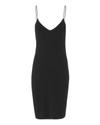 ALEXANDER WANG T Classic Black V-Neck Dress,4K376003L9001