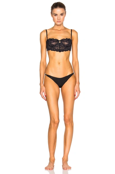 Shop Fleur Du Mal Balconette Bra In Black