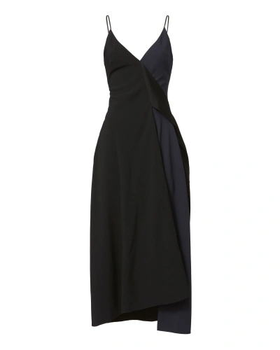 Shop Victoria Beckham Two-tone Asymmetrical Cami Dress