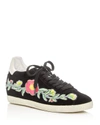 ASH GULL EMBROIDERED HIDDEN WEDGE LACE UP SNEAKERS,370034