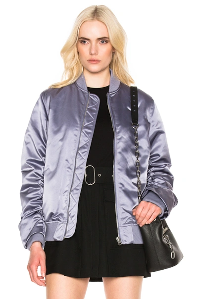 Acne Studios Leia Bomber Jacket In Lilac