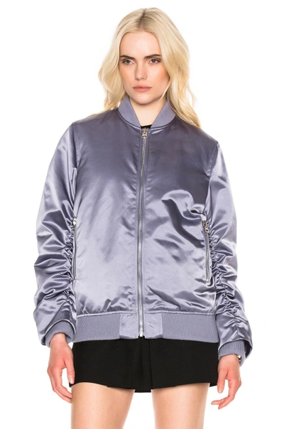 Shop Acne Studios Leia Bomber Jacket In Lilac