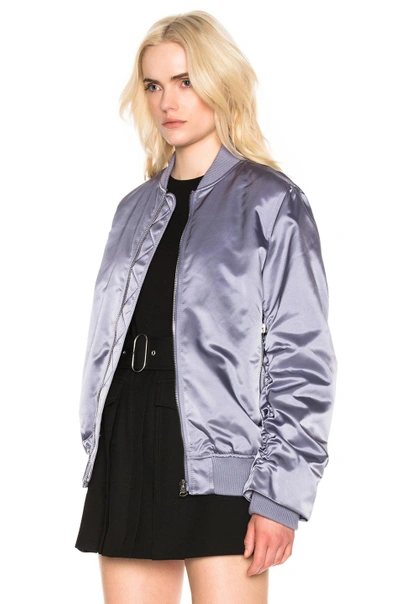 Shop Acne Studios Leia Bomber Jacket In Lilac