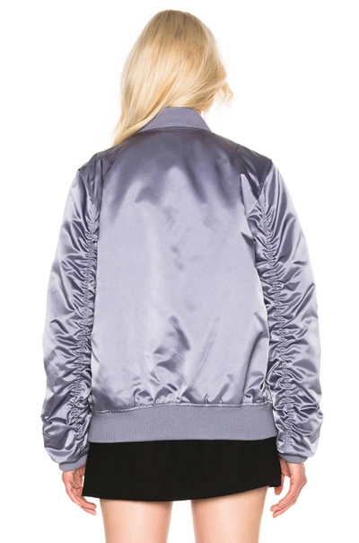 Shop Acne Studios Leia Bomber Jacket In Lilac