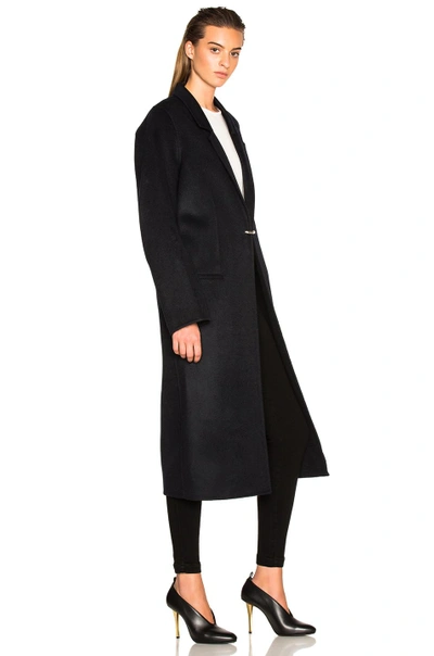 Shop Acne Studios Foin Double Coat In Blue