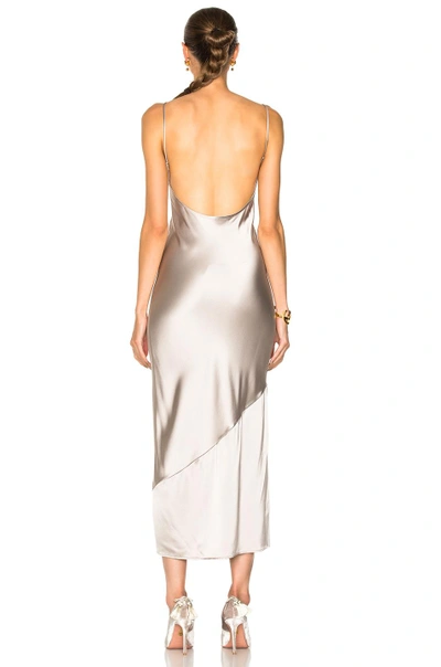 Shop Fleur Du Mal Bias Dress In Neutrals