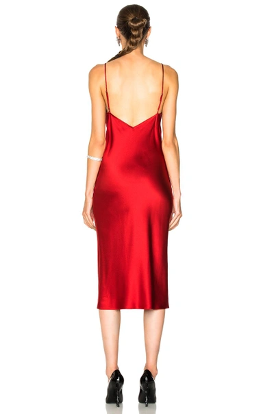 Shop Fleur Du Mal Cowl Neck Slip Dress In Red