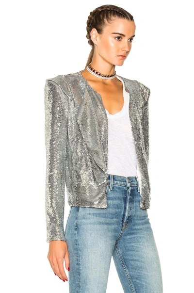 Shop Iro Waklyn Sequin Jacket In Metallics