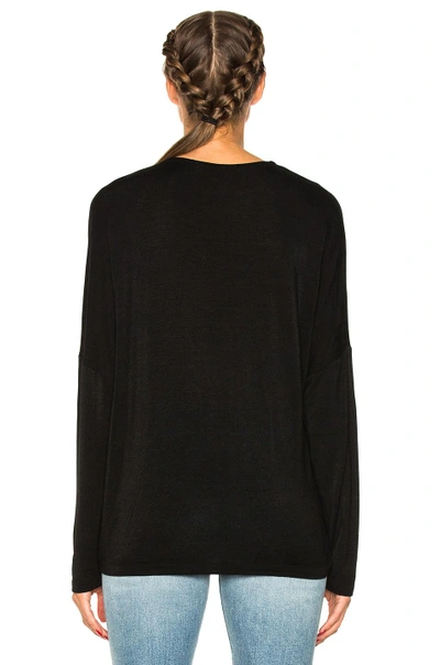 Shop Iro Alajar Long Sleeve Tee In Black