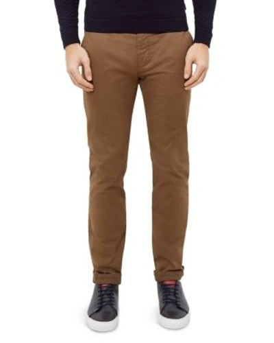 Shop Ted Baker Procor Slim Fit Chinos In Tan