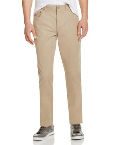 Michael Kors Slim Fit Twill Trousers In Sand