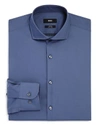 Hugo Boss Jerrin Solid Slim Fit Dress Shirt In Dusty Blue