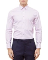 TED BAKER FIWHY WOVEN STRIPED SLIM FIT DRESS SHIRT,RA7MGA66FIWHY54-PINK