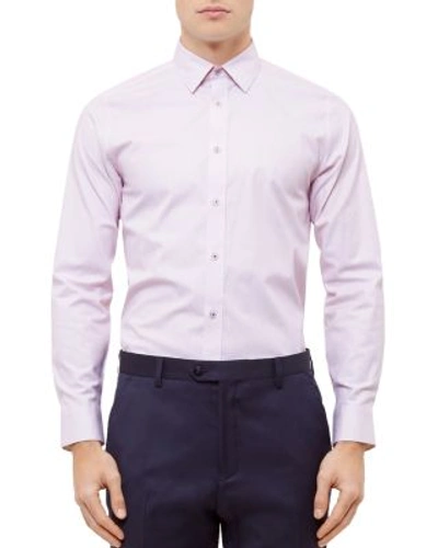 Ted Baker Fiwhy Woven Striped Slim Fit Dress Shirt In Pink