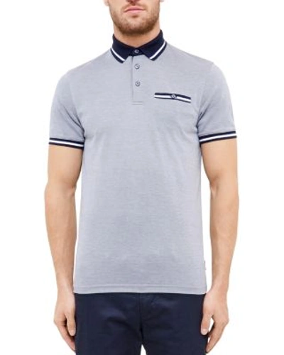 Ted Baker Doug Soft Touch Regular Fit Polo In Navy